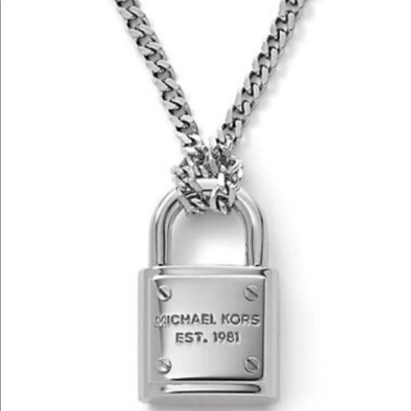 michael kors lock necklace